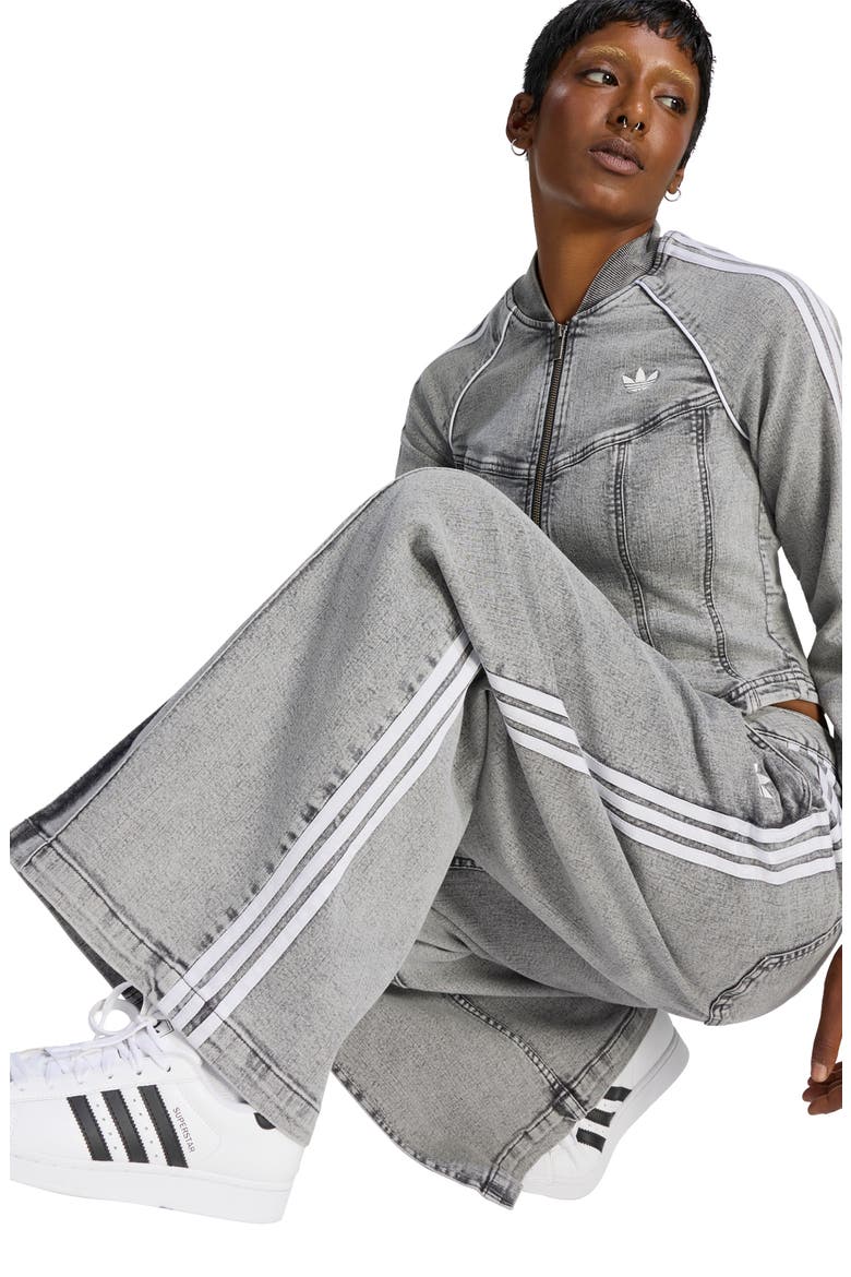 Superstar Corset Track Jacket, Alternate, color, GREYWASH