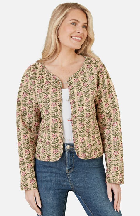 Reversible Floral Quilted Jacket