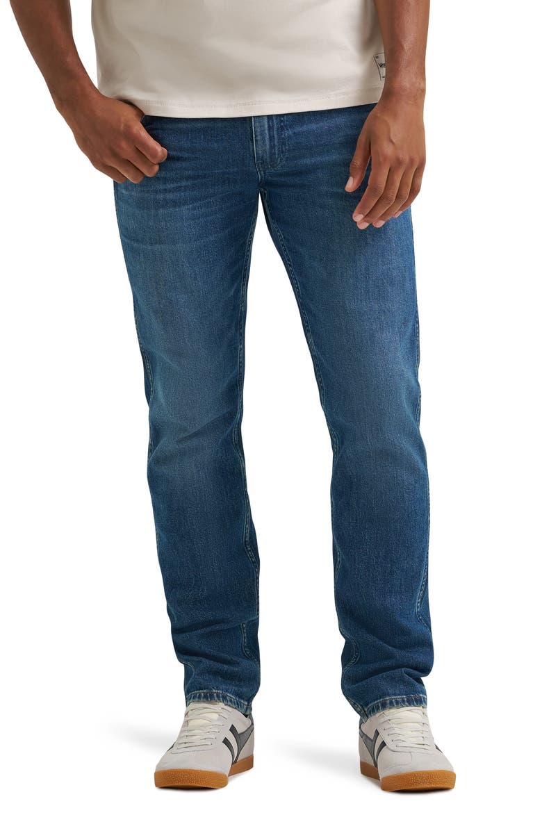 Wrangler Slim Fit Jeans, Main, color, Stormforge Blue