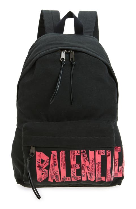 Tape Type Logo Canvas Backpack