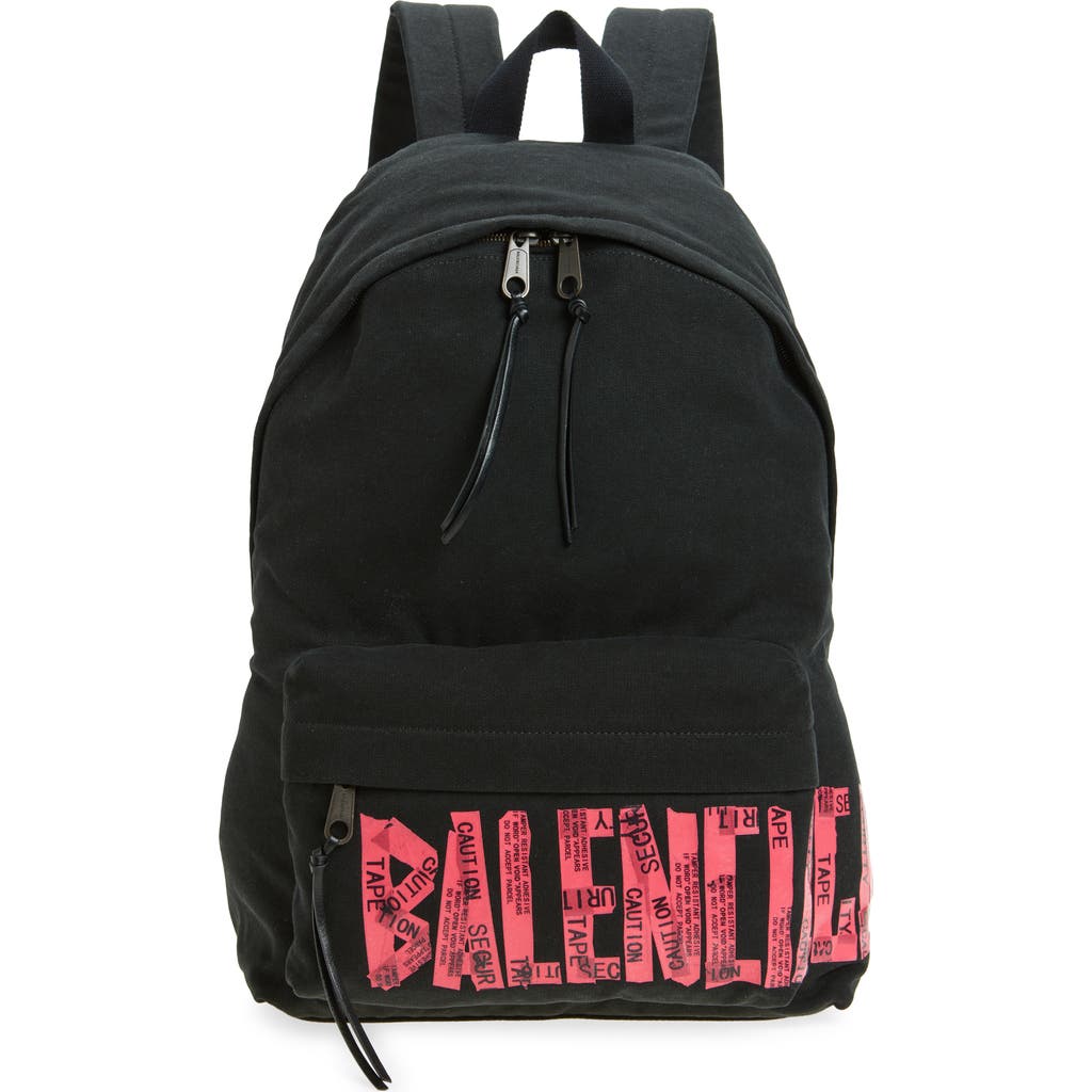 Balenciaga Tape Type Logo Canvas Backpack