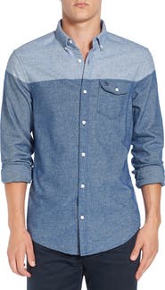 Original Penguin Trim Fit Two-Tone Woven Shirt