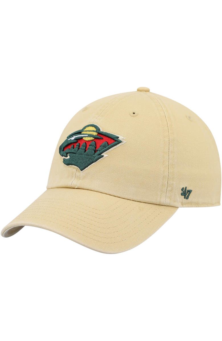 '47 Men's '47 Gold Minnesota Wild Clean Up Adjustable Hat, Main, color, 