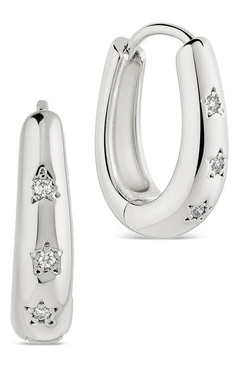 Classic Mini Cubic Zirconia Hoop Earrings