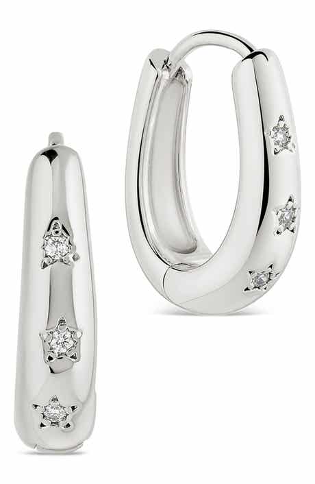 Classic Mini Cubic Zirconia Hoop Earrings