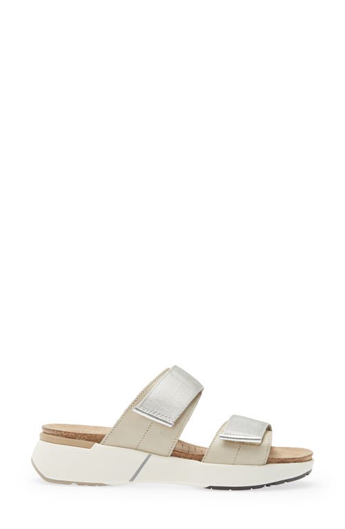 Naot Calliope Slide Sandal In Ivory/silver