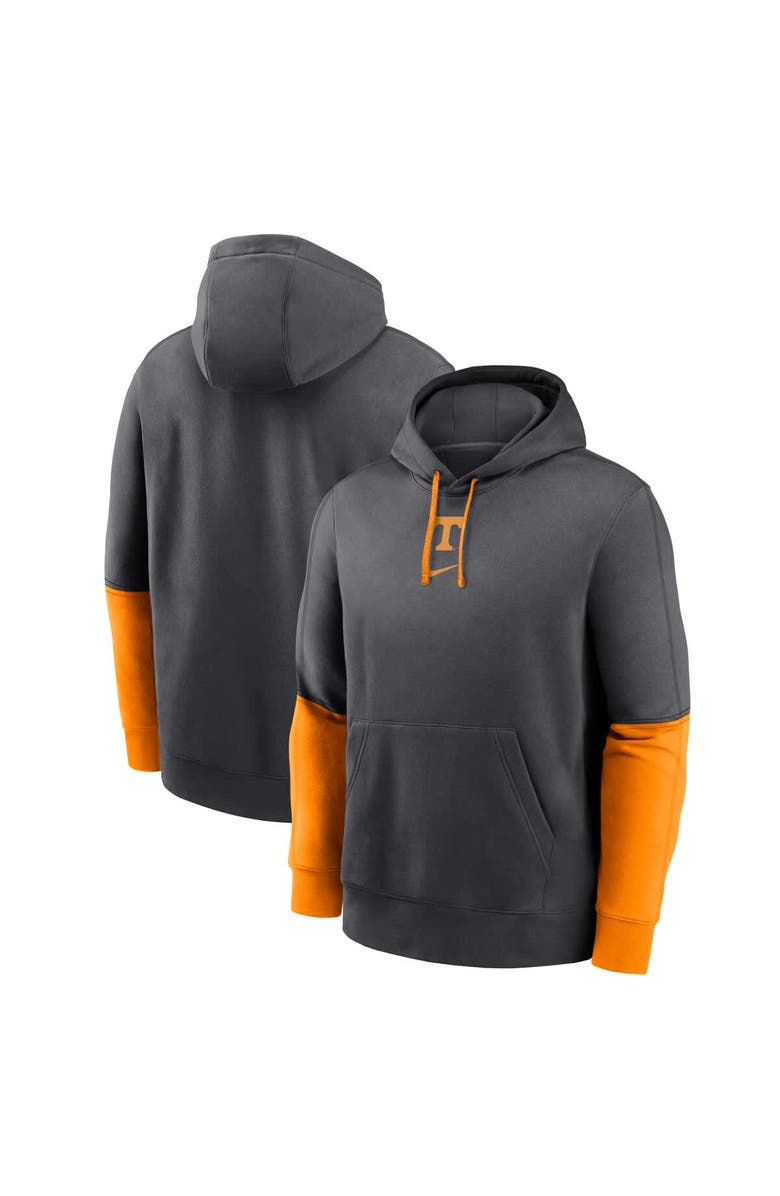 Nike Men's Nike Anthracite/Tennessee Orange Tennessee Volunteers 2024 Sideline Club Pullover Hoodie, Main, color, 