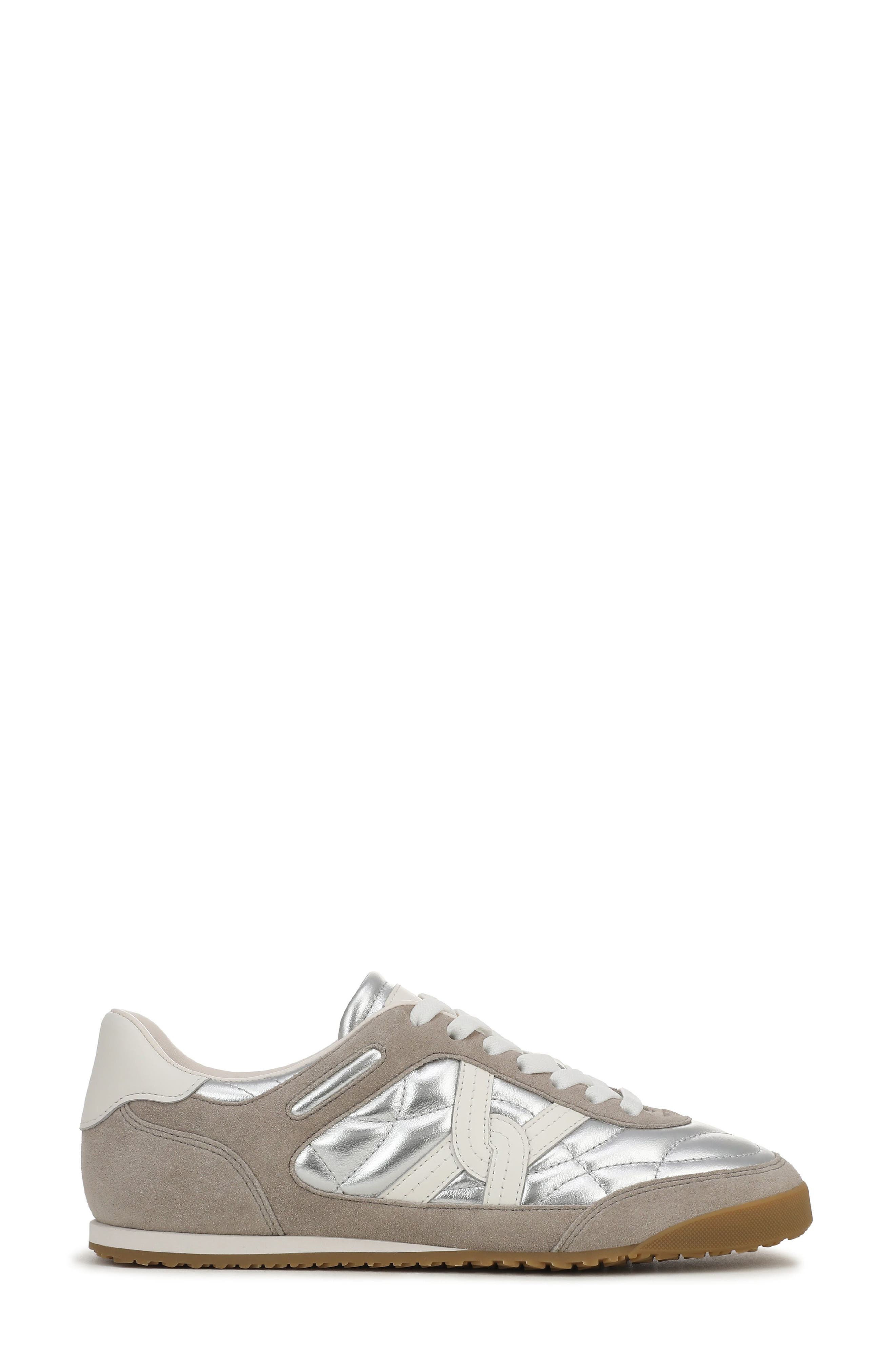 Veronica Beard Natalia Sneaker, Alternate, color, Silver/ Grey Suede