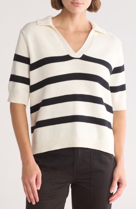 Striped Polo Sweater