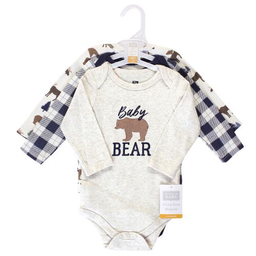 Hudson Baby Cotton Long-sleeve Bodysuits 3-pack In Multi
