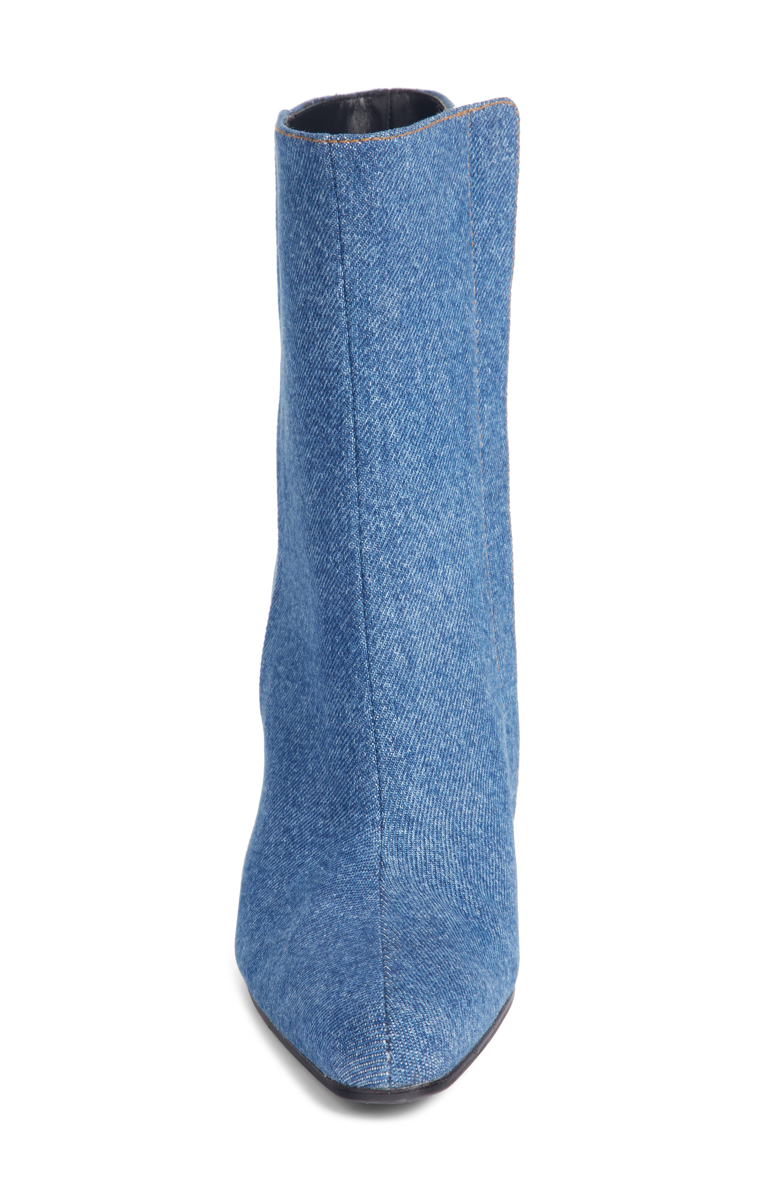 Balenciaga Block Heel Denim Bootie (Women) | Nordstrom