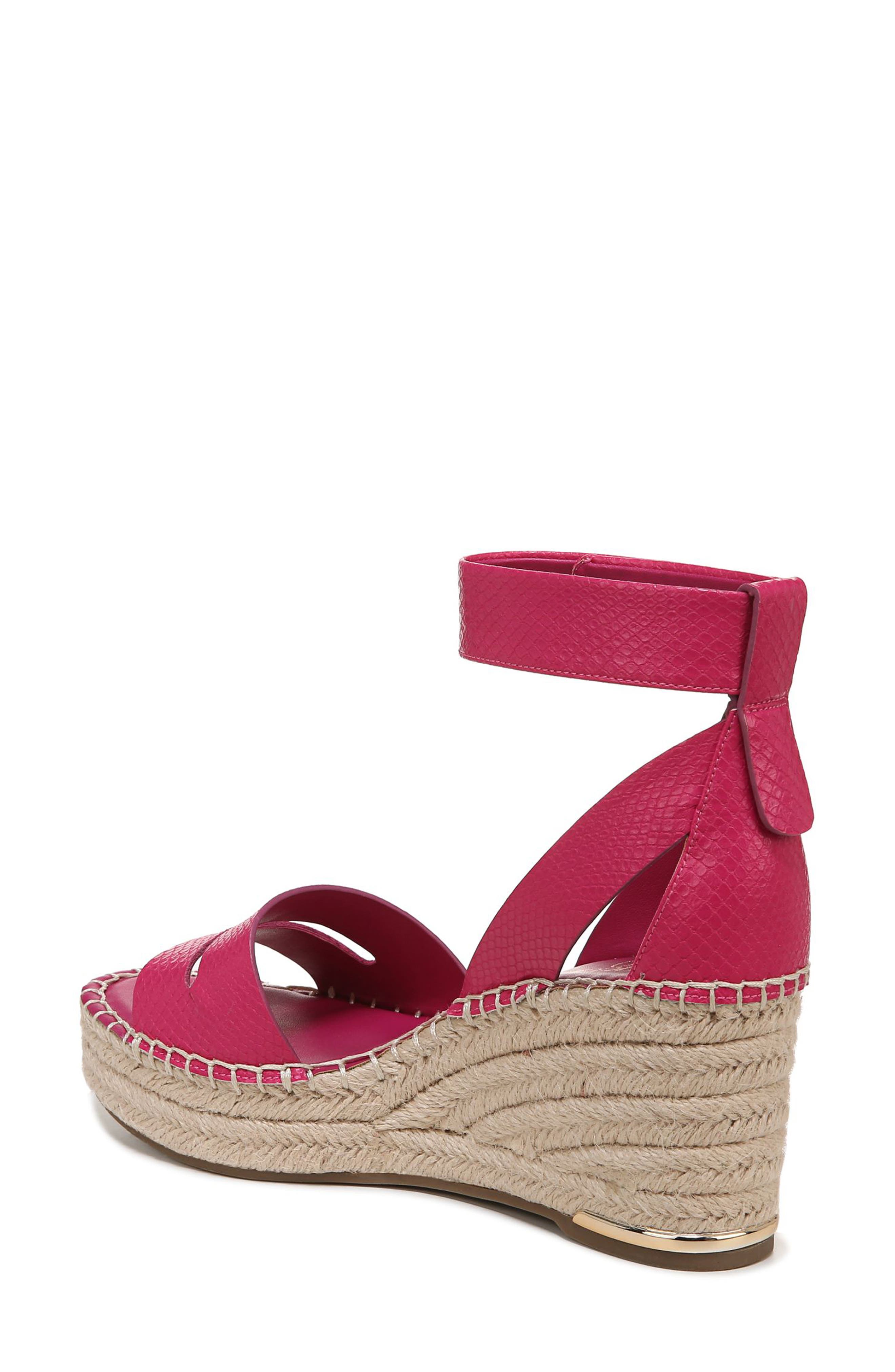 Callia Wedge Sandal, Alternate, color, FUCHSIA