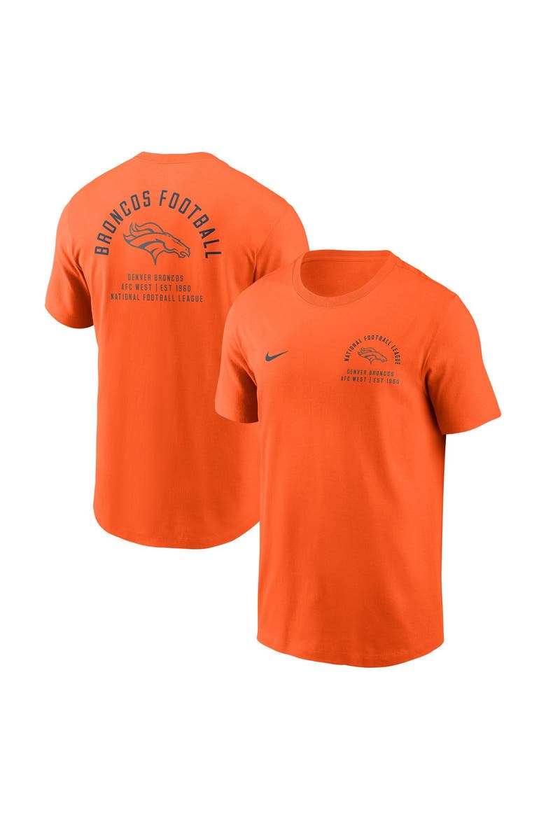 Men's Nike Orange Denver Broncos Split Logo T-Shirt, Main, color, Orange
