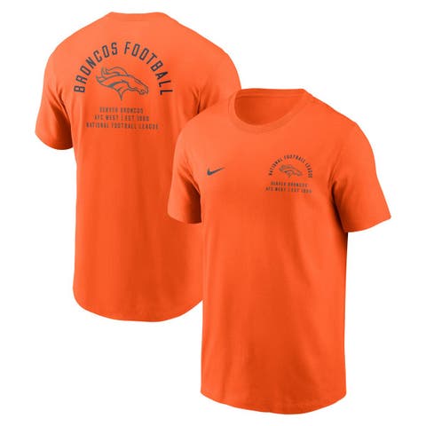 Men's Nike Orange Denver Broncos Split Logo T-Shirt