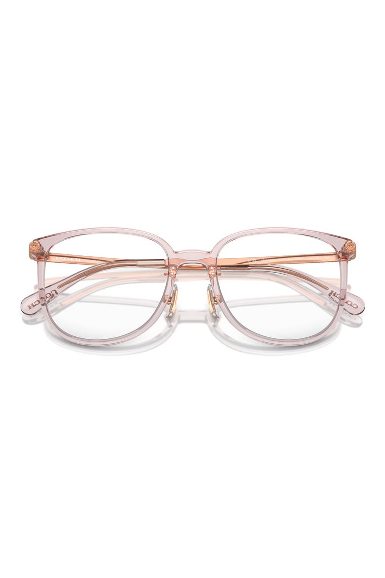 54mm Square Optical Glasses, Alternate, color, DUSTY ROSE / DEMO LENS