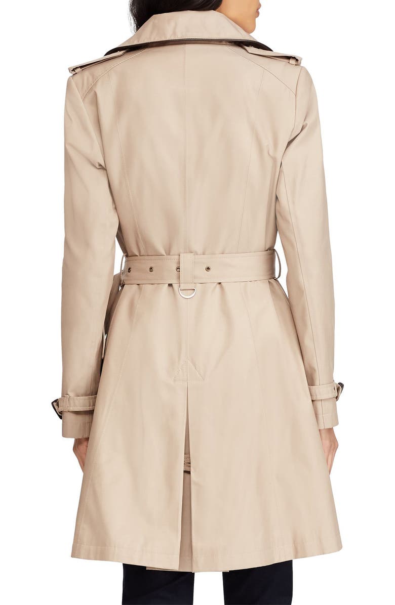 Lauren Ralph Lauren Double Breasted Short Trench Coat, Alternate, color, 