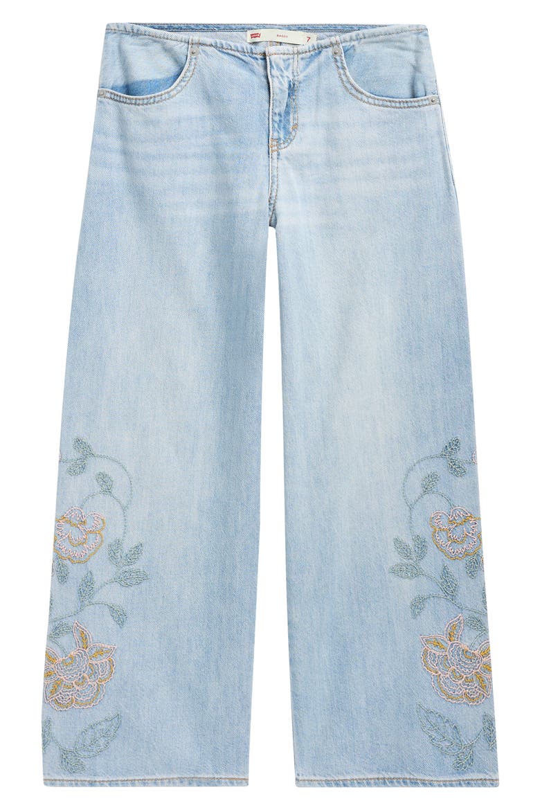 Kids' Embroiderd Baggy Jeans, Main, color, HEAT WARP