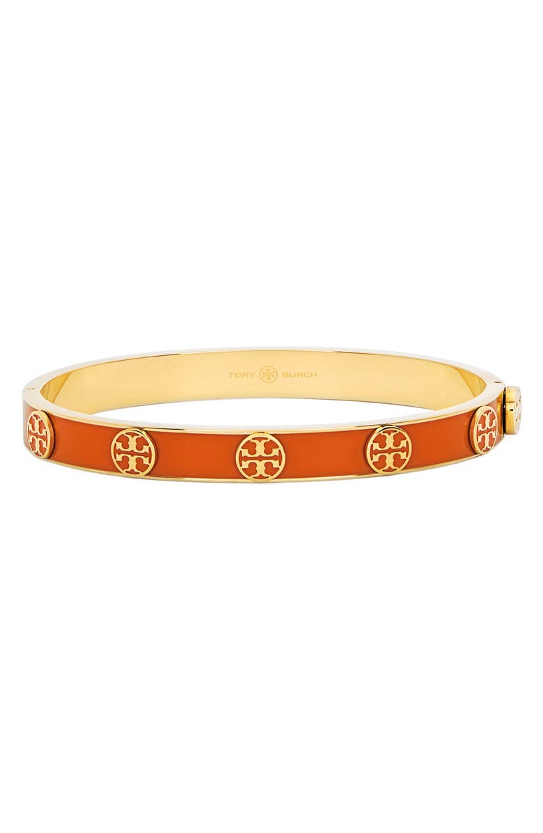 Tory Burch Miller Stud Enamel Hinge Bracelet, Main, color, 