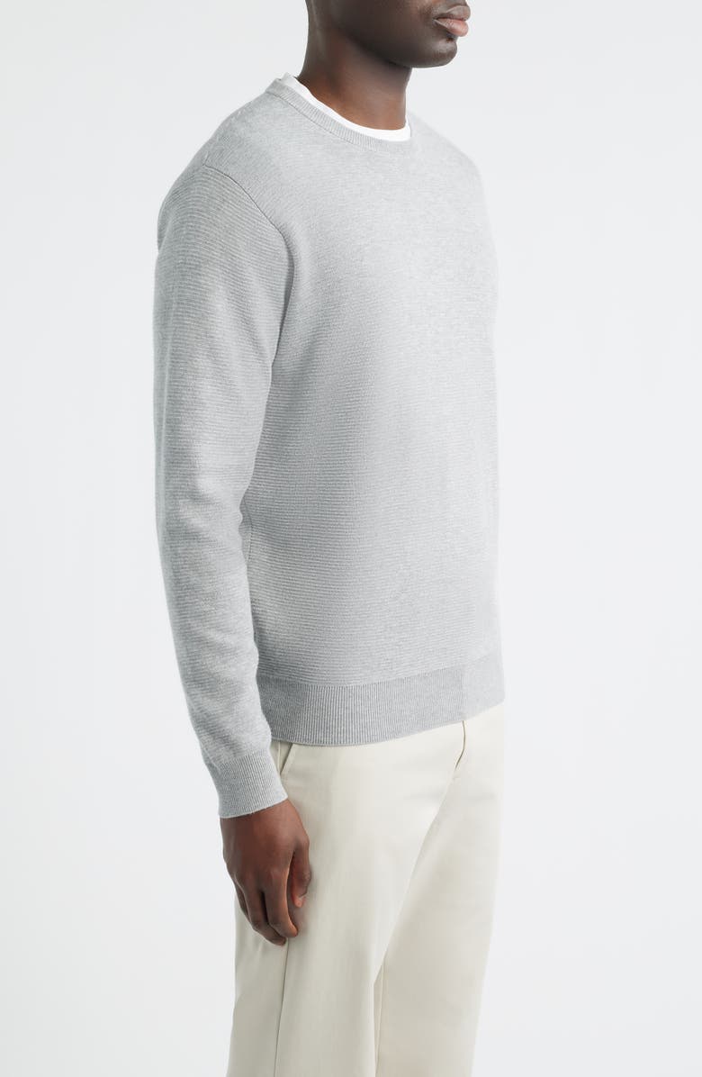 Peter Millar Coolspun Texture Sweater, Alternate, color, British Grey