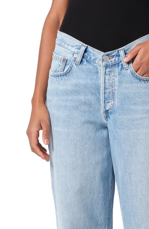 Shop Agolde V-waist Baggy Straight Leg Jeans In Prevail