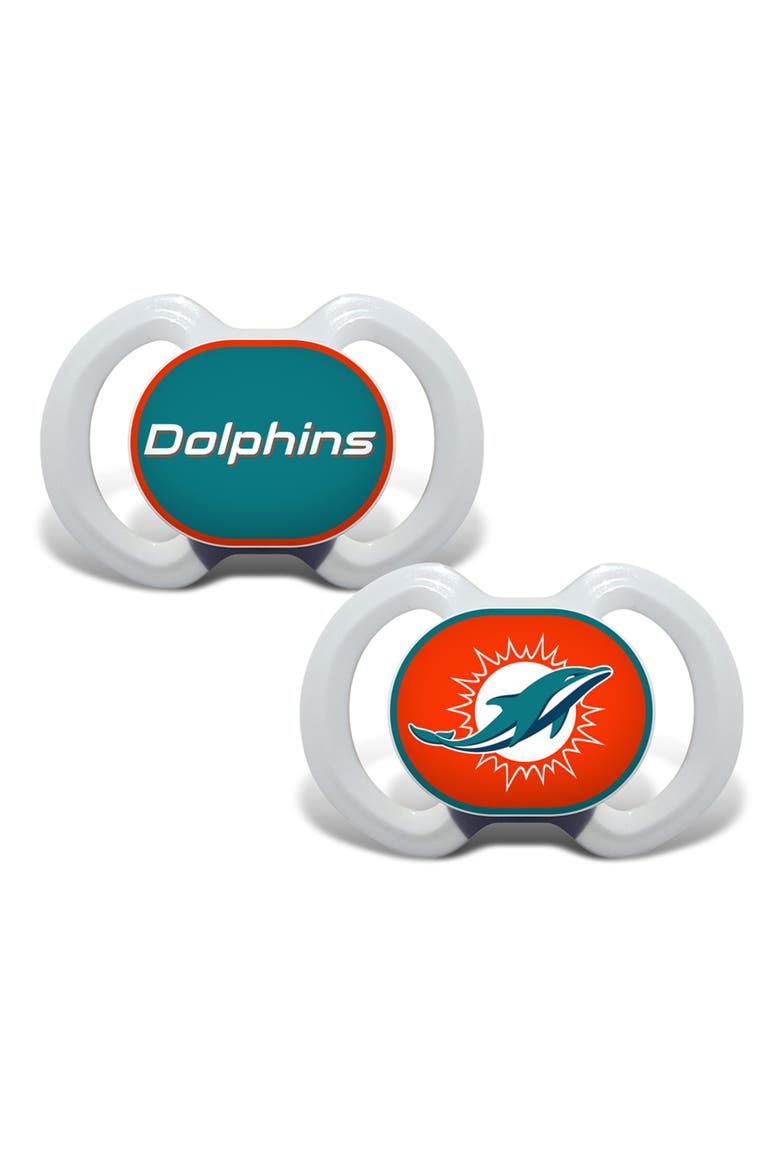 Miami Dolphins Pacifier 2-Pack, Main, color, Multicolor