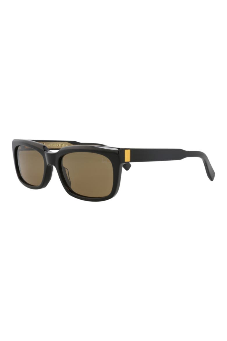 57mm Square Sunglasses, Alternate, color, BLACK BLACK BROWN