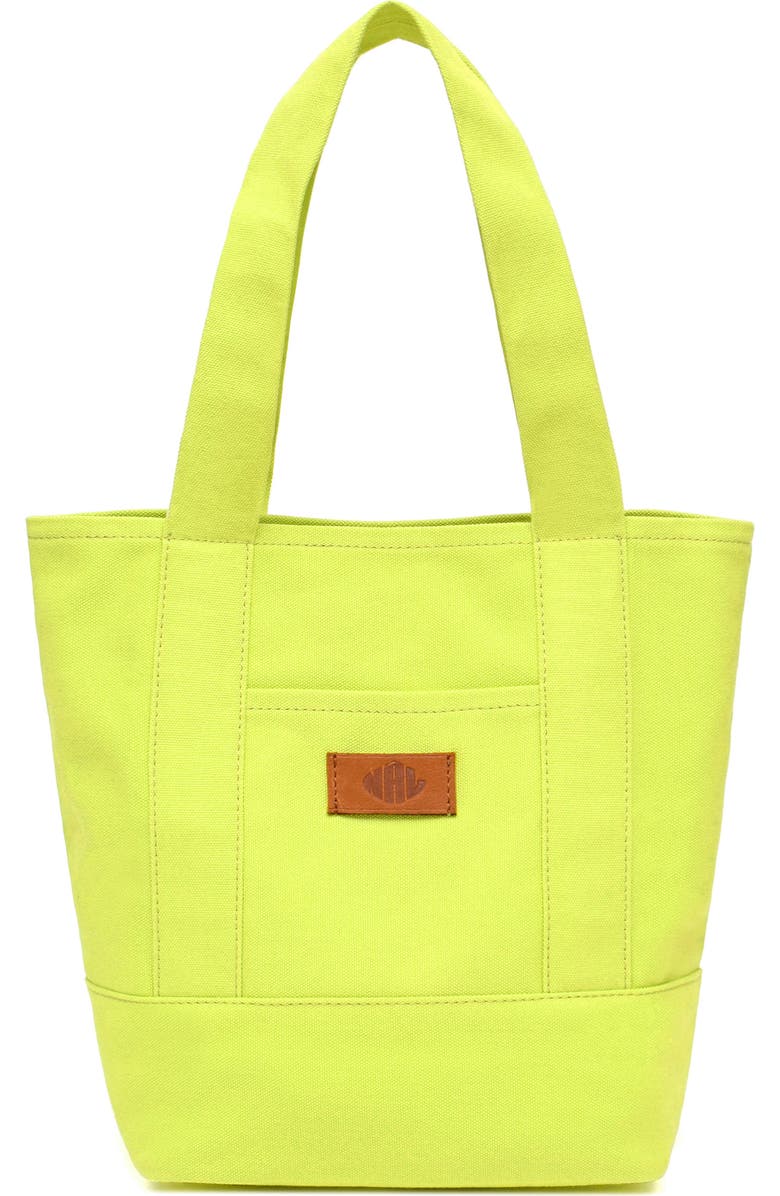 New Amsterdam Leatherworks Medium Kylee Canvas Tote, Main, color, Citron