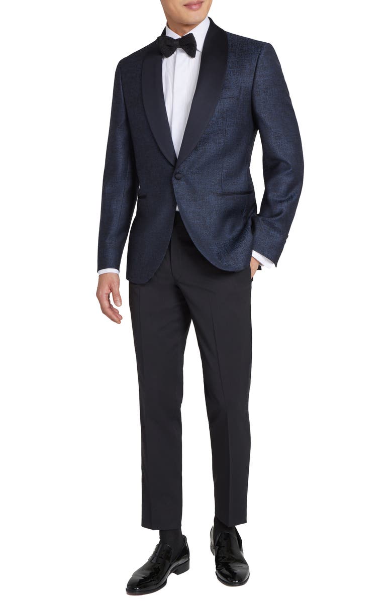 Jack Victor Ethan Shawl Collar Wool Blend Dinner Jacket, Alternate, color, 