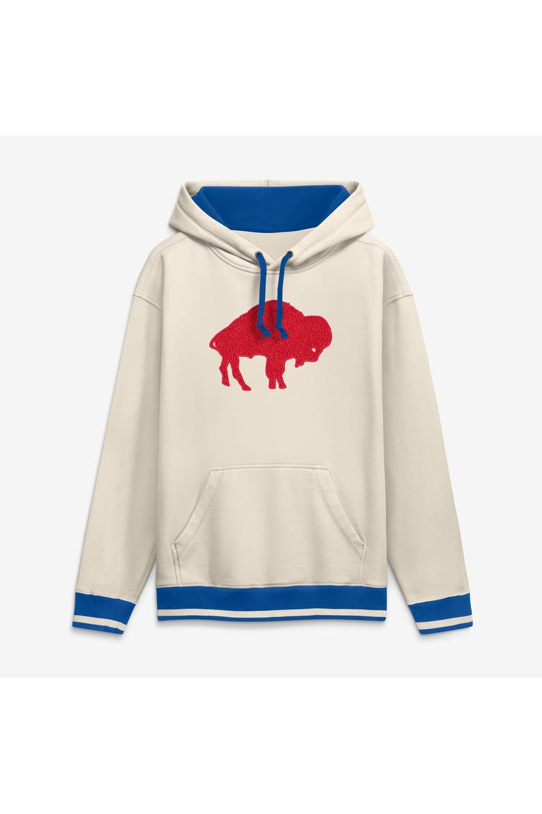 Men's Fanatics Cream Buffalo Bills Chenille Heavyweight Fleece Hoodie, Main, color, Cream