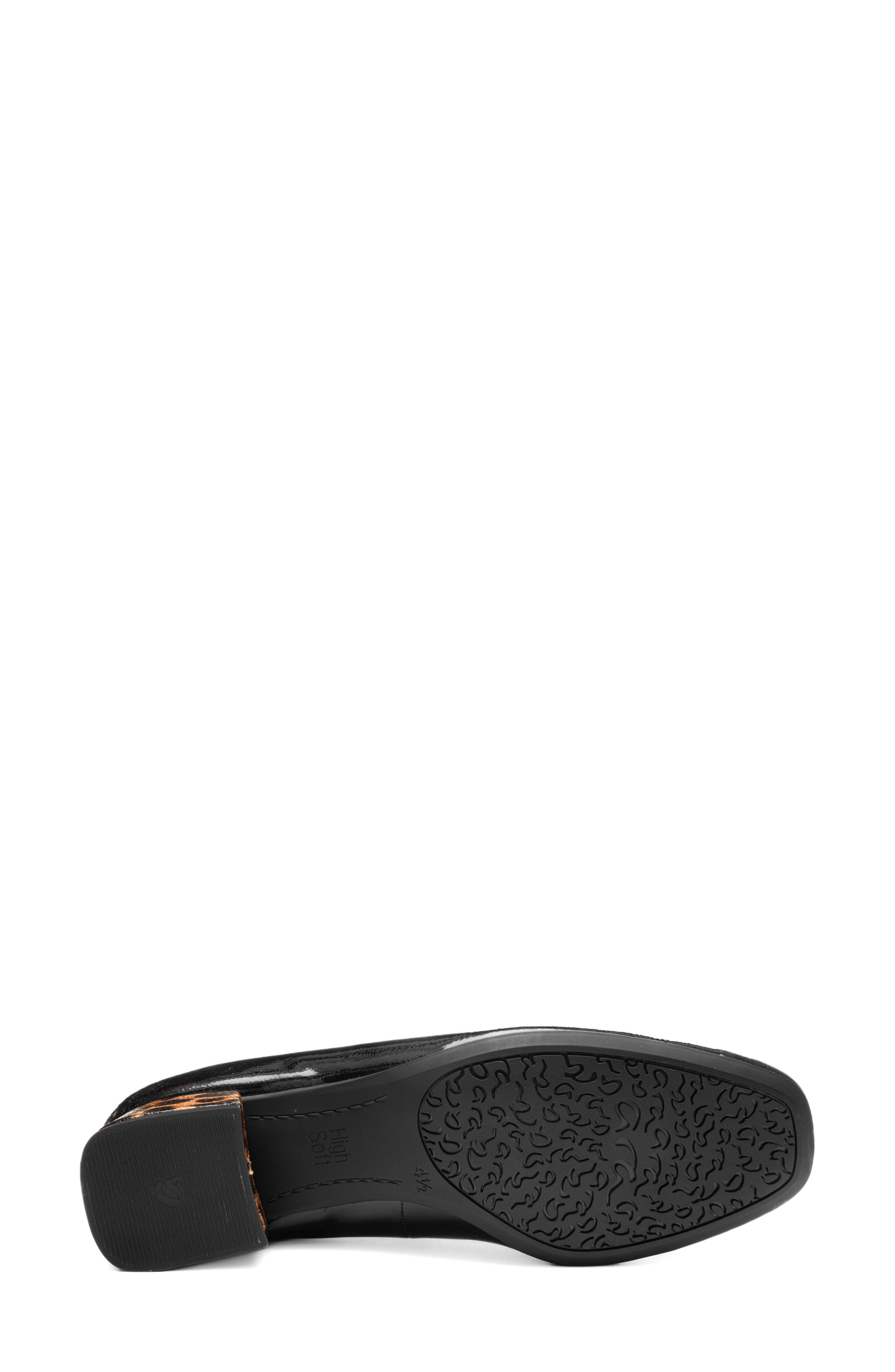 ara Gypsum Block Heel Pump, Alternate, color, Black W/ Nature