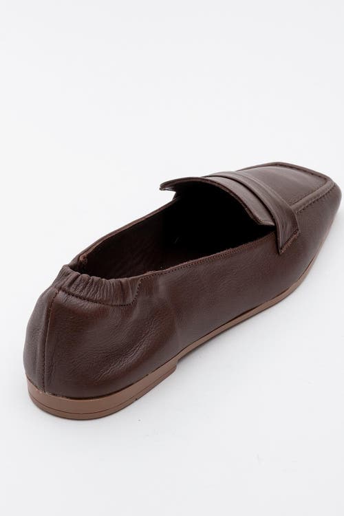 Forever & Always Shoes Liepa Leather Loafers In Brown Leather