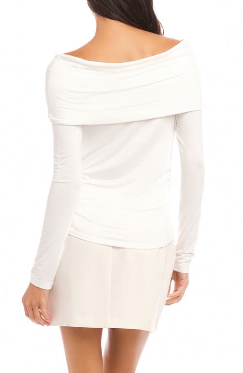 Shop Fifteen Twenty Jillian Shirred Off The Shoulder Top In Off White