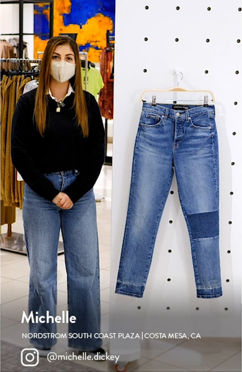 Ryleigh Patched Straight Leg Jeans, sales video thumbnail