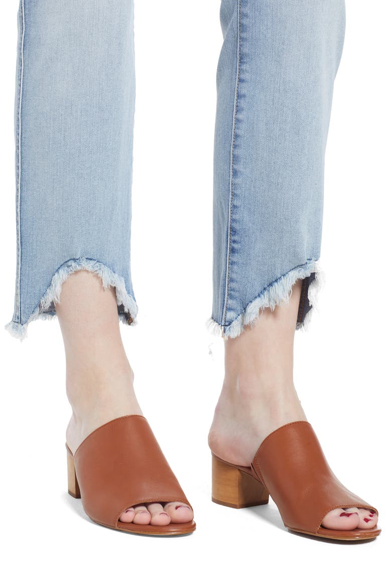 Edie Wave Hem Straight Leg Jeans, Alternate, color, LIGHT STAR
