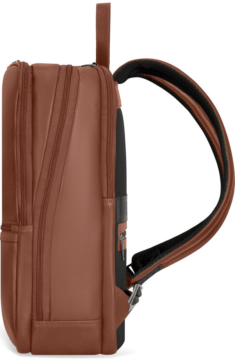 CHAMPS Onyx Leather Backpack, Alternate, color, Brown