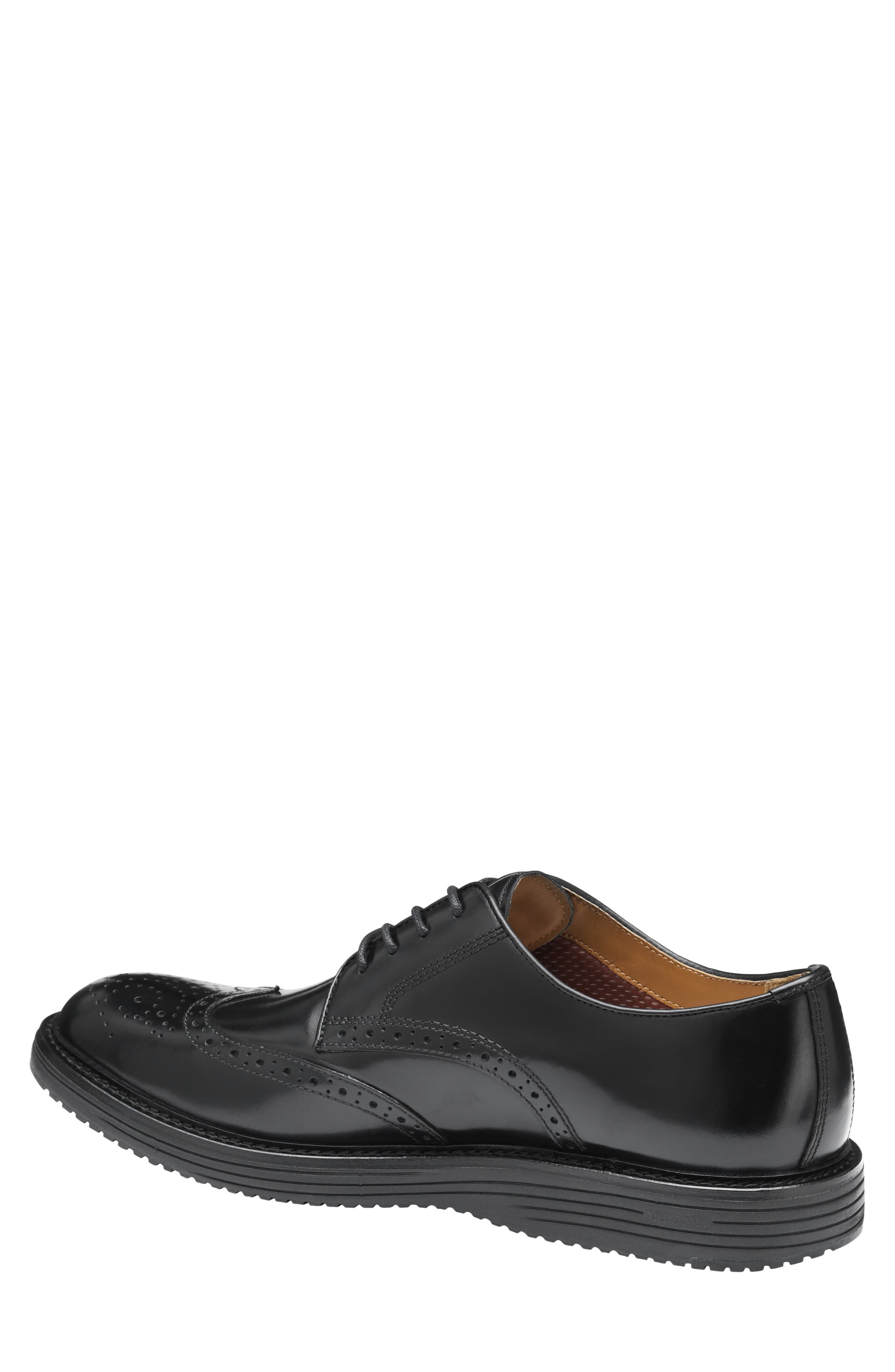 Johnston & Murphy Upton Wingtip Derby, Alternate, color, Black/ Black Full Grain