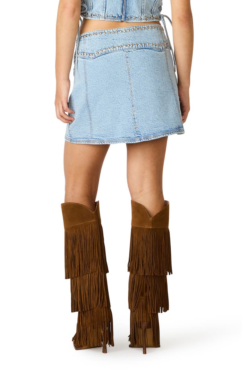 Steve Madden Alondra Denim Miniskirt, Alternate, color, Hazey Blue