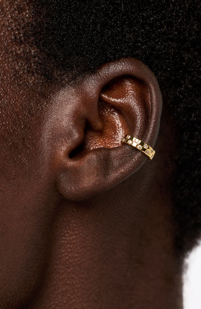 Ana Luisa Eden Cubic Zirconia Ear Cuff, Alternate, color, Gold / Clear