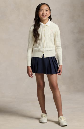 Kids' Cable Knit Cotton Cardigan