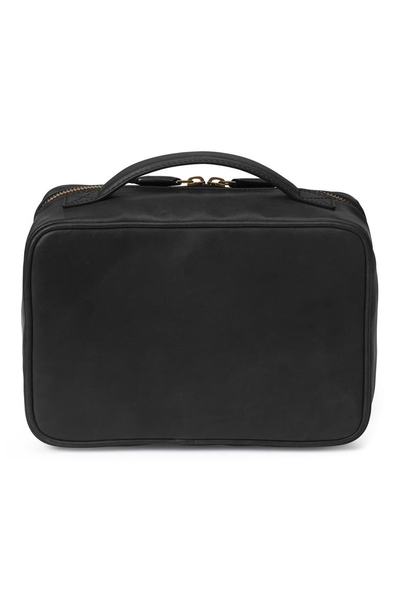Rhodes Leather Dopp Kit, Alternate, color, BLACK FULL GRAIN
