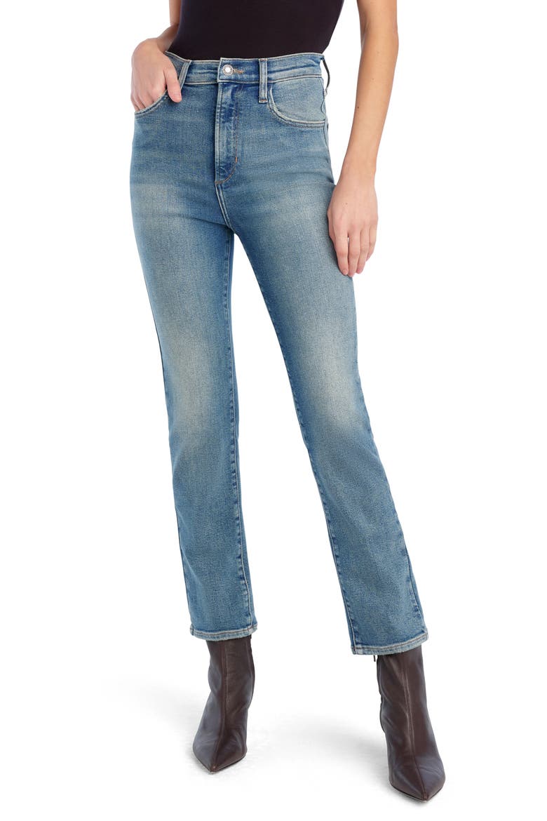 The Valentina Super High Waist Bootcut Jeans, Main, color, GRAMERCY