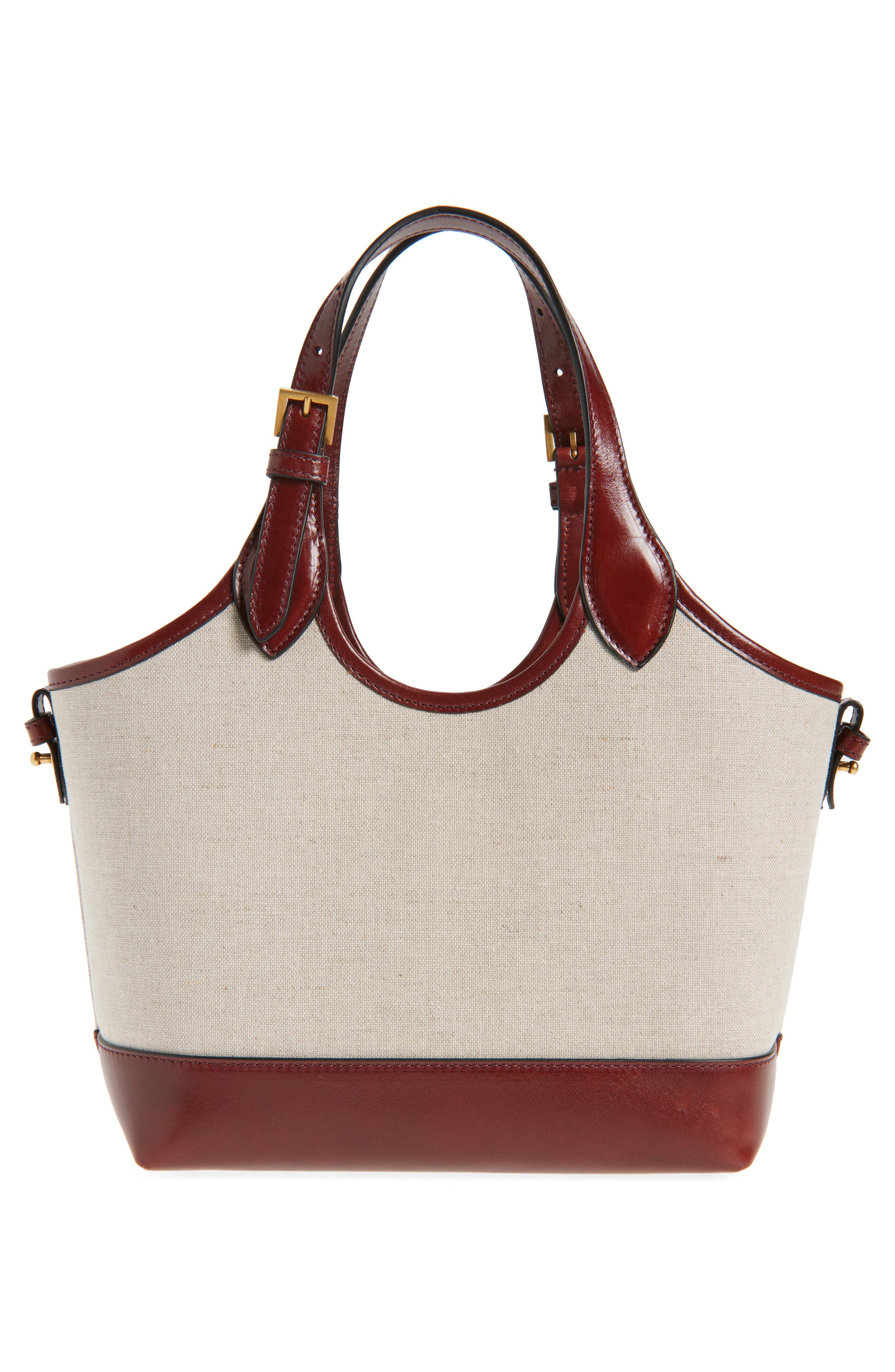 Small La Medusa Canvas & Leather Tote, Alternate, color, BEIGE PALISANDRO GOLD 82