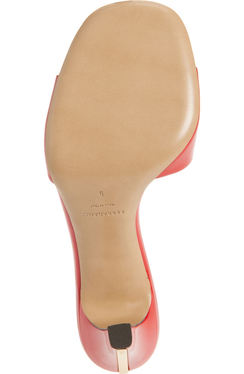 FERRAGAMO Tatiana Slide Sandal, Alternate, color, Flame Red Biscotto Flame Red