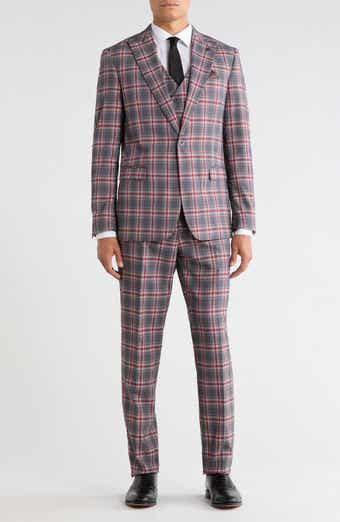 Windowpane Plaid 3-Piece Suit