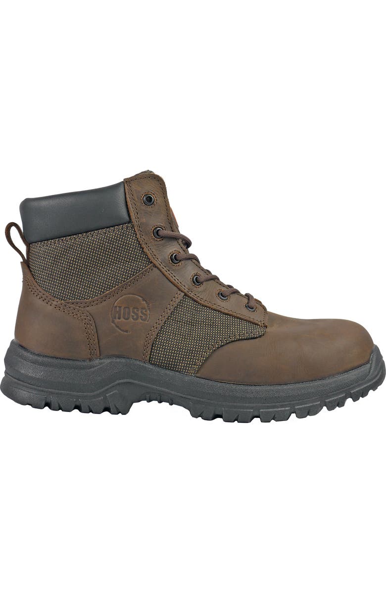 Hoss Boot Company HOSS Carter 6 Inch Steel Toe Work Boot, Alternate, color, Brown