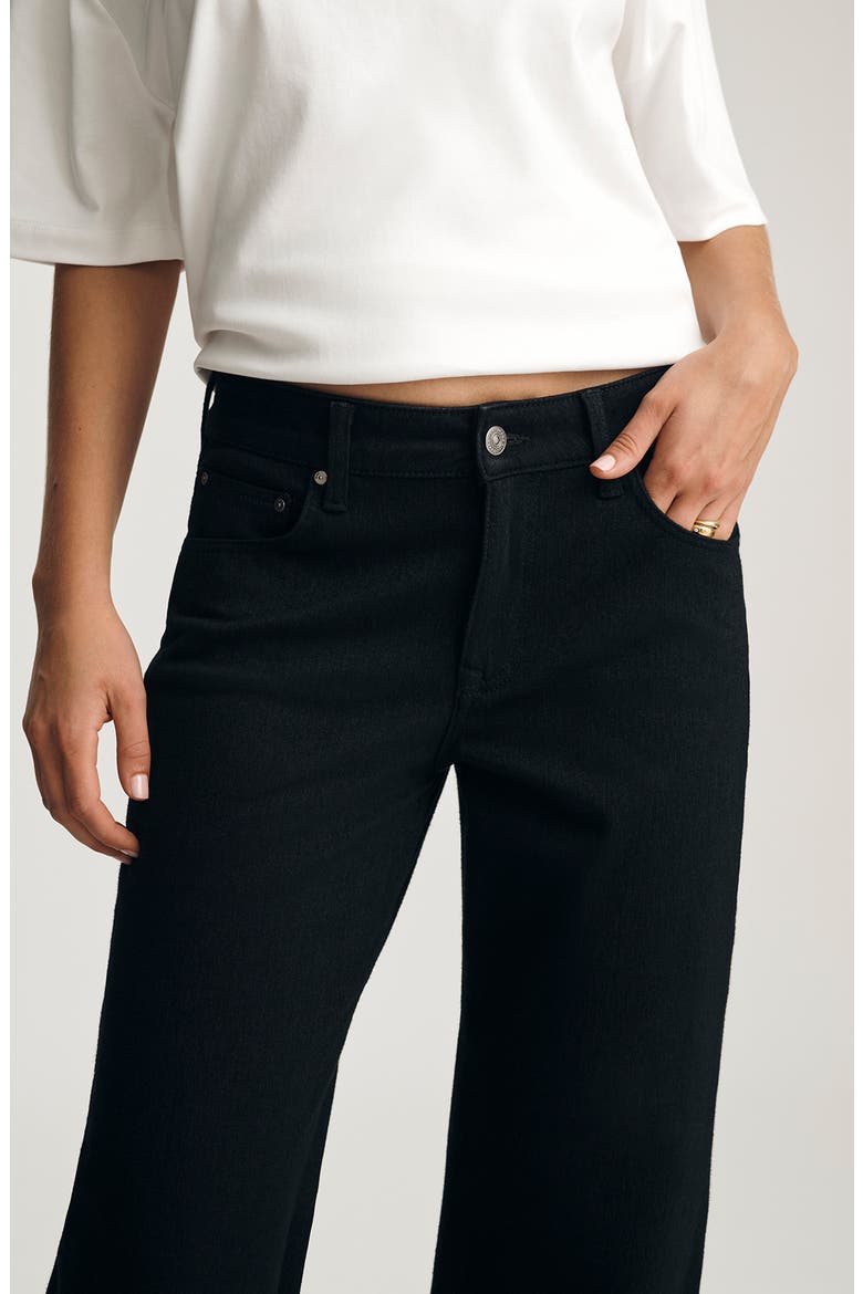 Sabrina Wide Leg Jeans, Alternate, color, BLACK MOVE