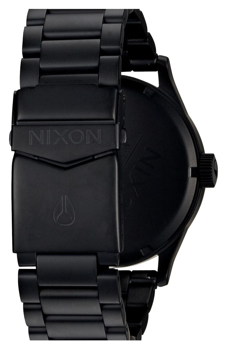 Nixon Sentry Bracelet Watch, 42mm, Alternate, color, Black