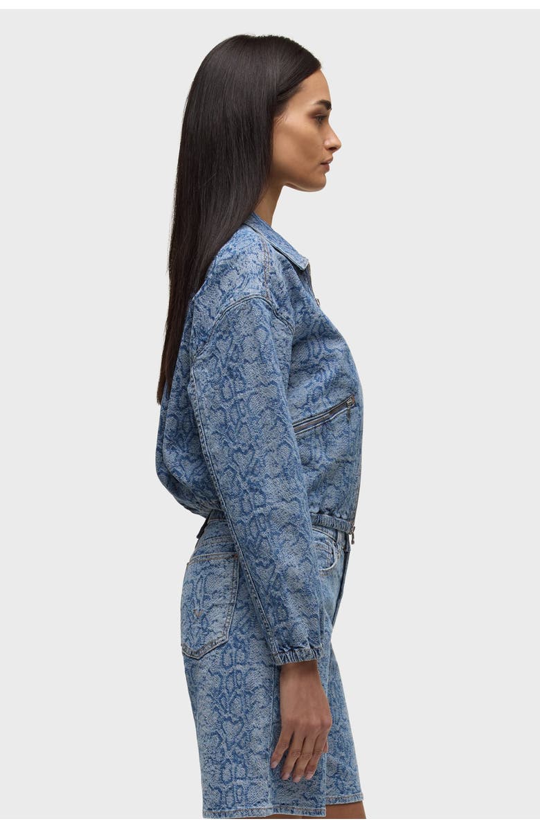 Hudson Jeans Cropped Zip Up jacket, Alternate, color, Venom