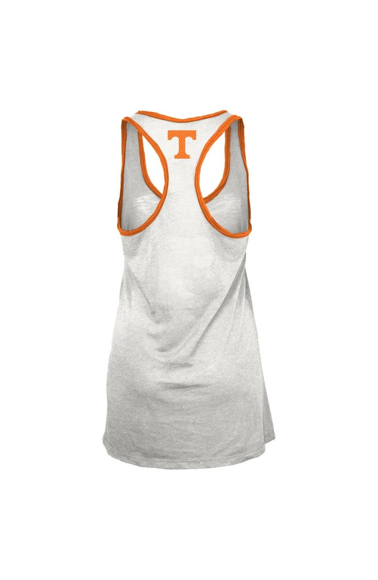 PRESSBOX Women's Pressbox White/Tennessee Orange Tennessee Volunteers Tracy Racerback Burnout Tank Top, Alternate, color, White
