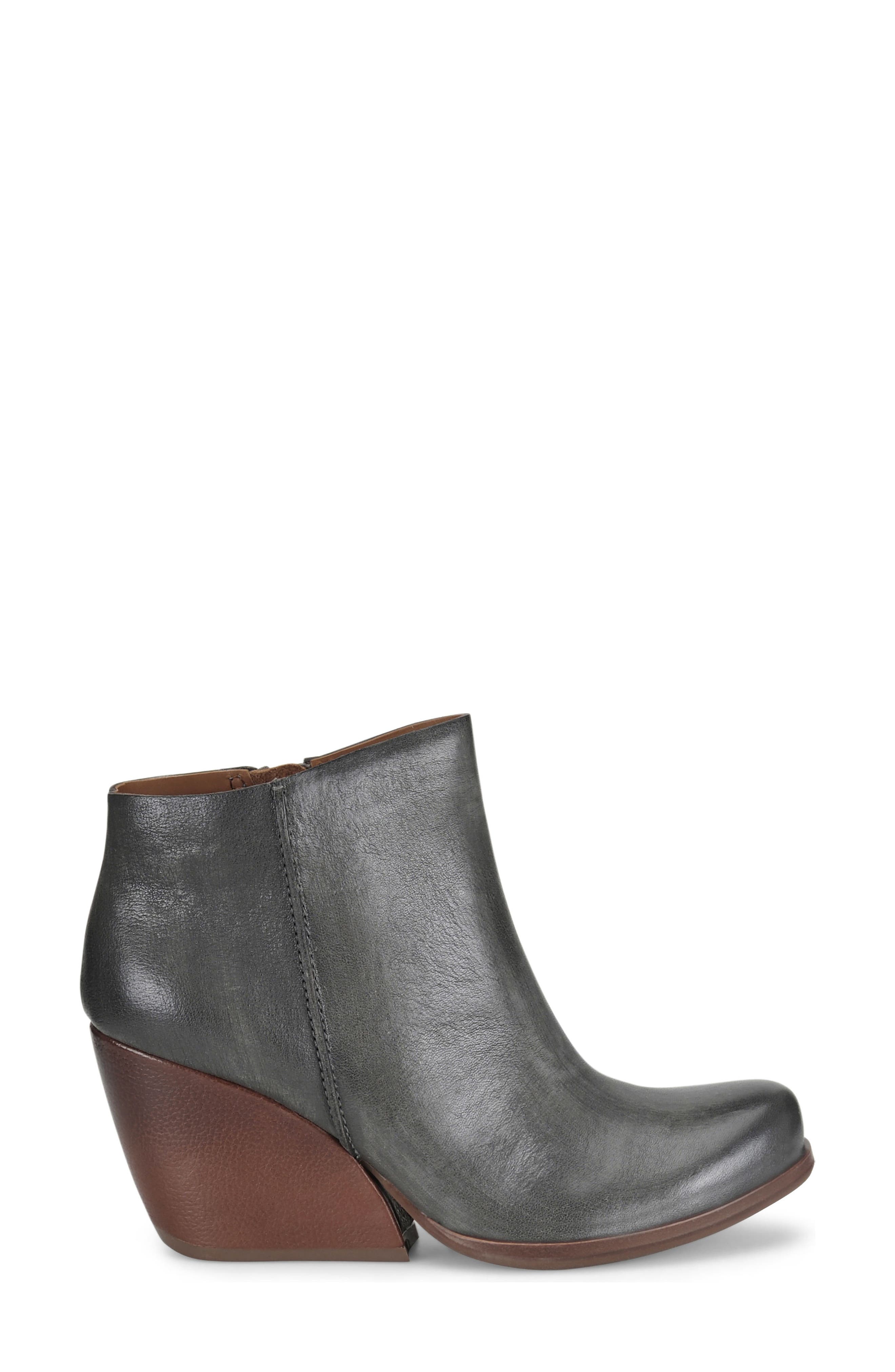 Kork-Ease<sup>®</sup> Natalya Wedge Bootie, Alternate, color, Dark Grey Leather